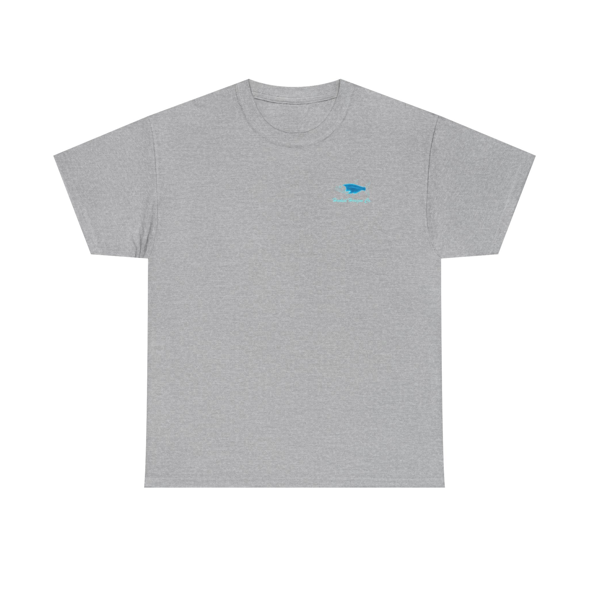 Tarpon Blue Fishing T‑Shirt — "Deep Drift" Compass Design by Hooked Horizon Co.