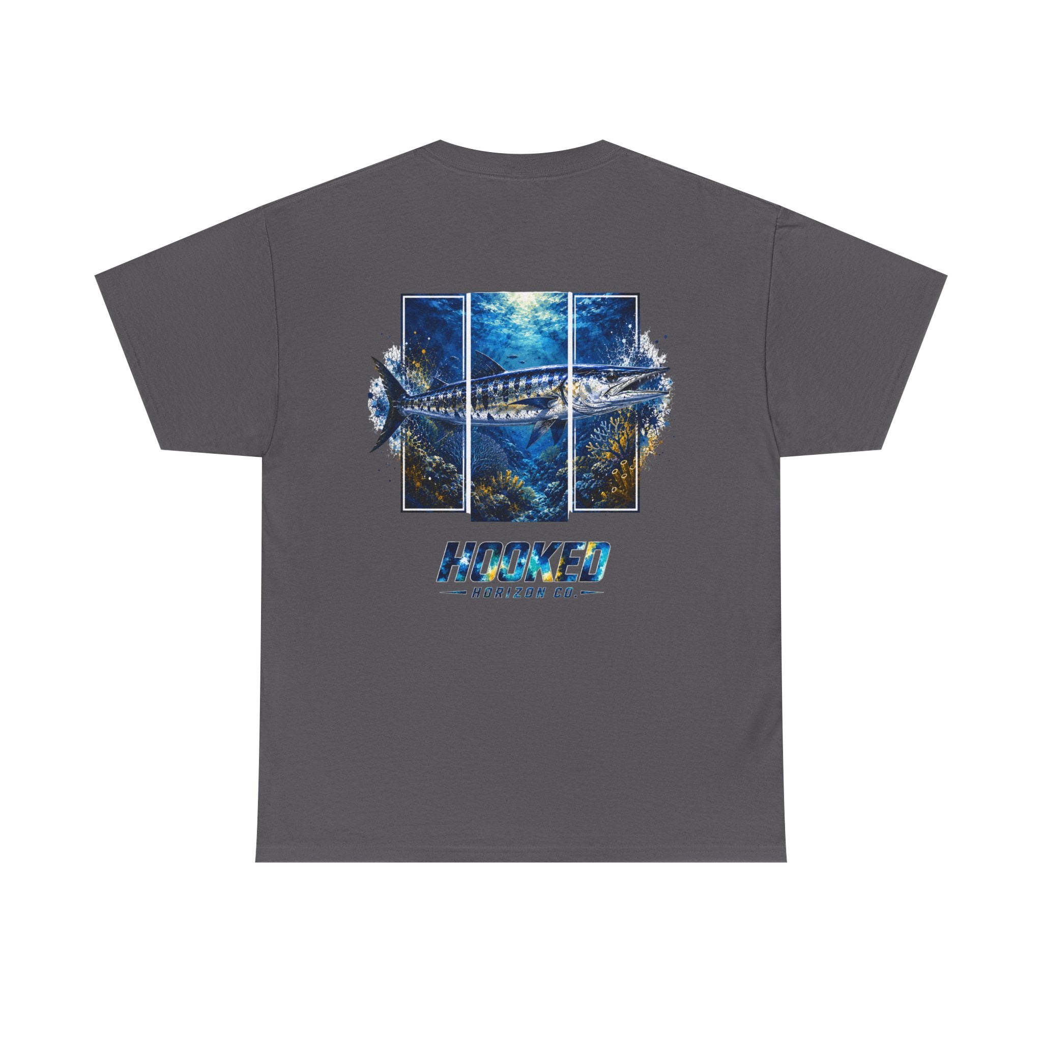 Barracuda Hooked Horizon Co Tee—Ocean Graphic Tee — "Beloved" Ray Design