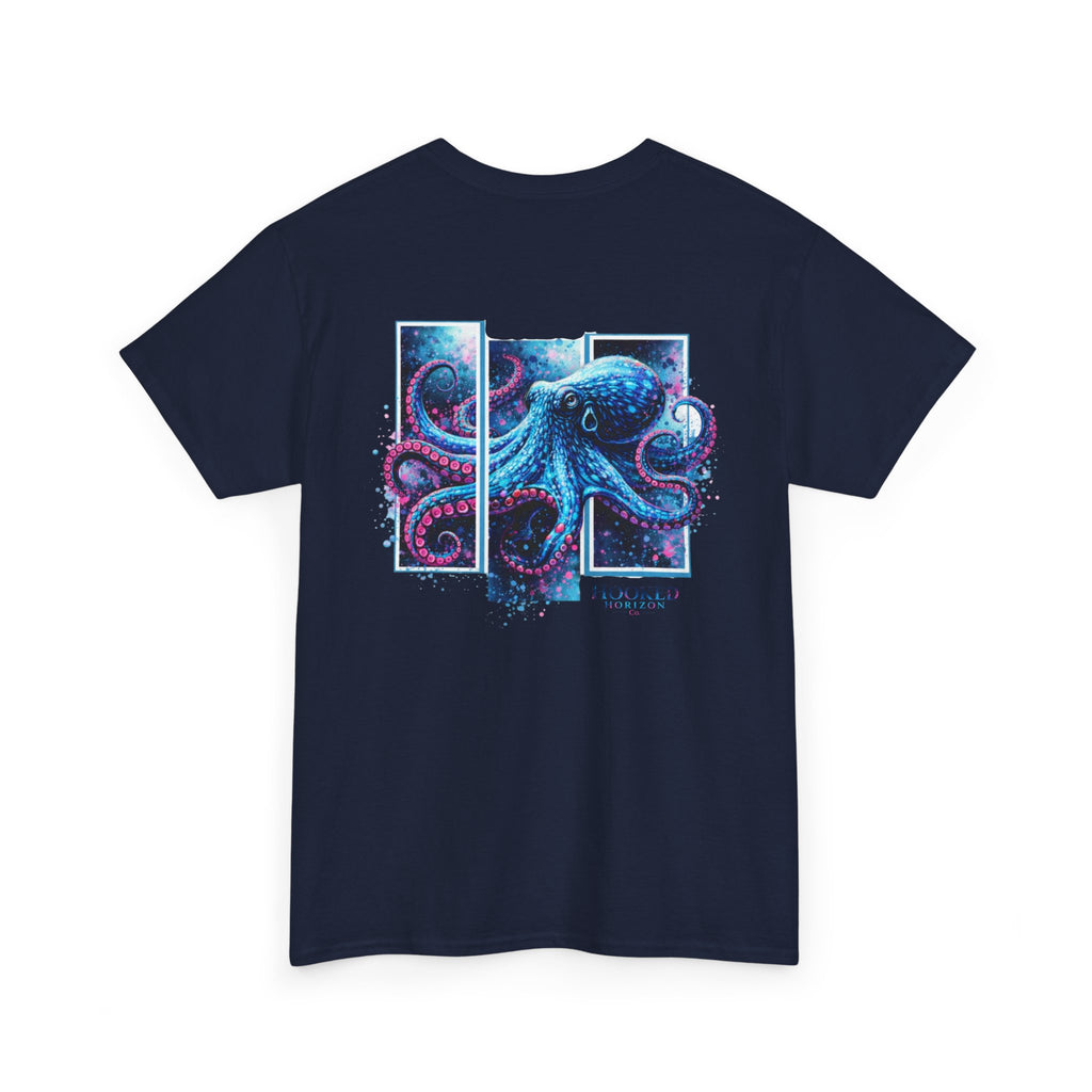 Octopus Hooked Horizon Co Tee—Ocean Graphic Tee — "Beloved" Ray Design