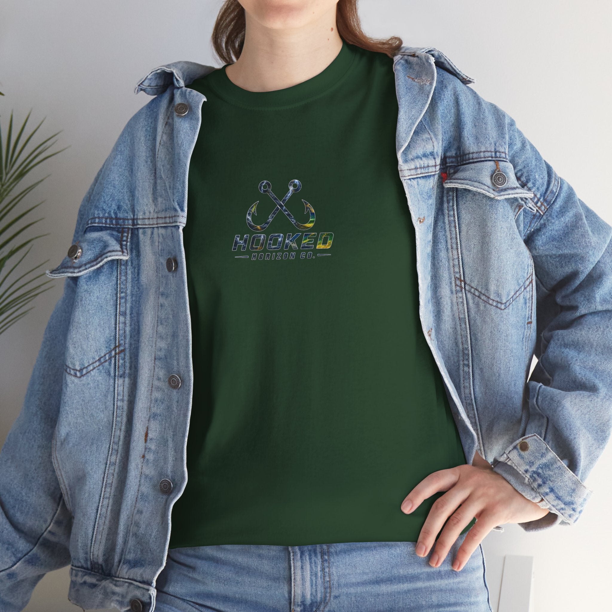 Mahi Mahi Hooked Horizon Co Tee—Ocean Graphic Tee — "Beloved" Ray Design