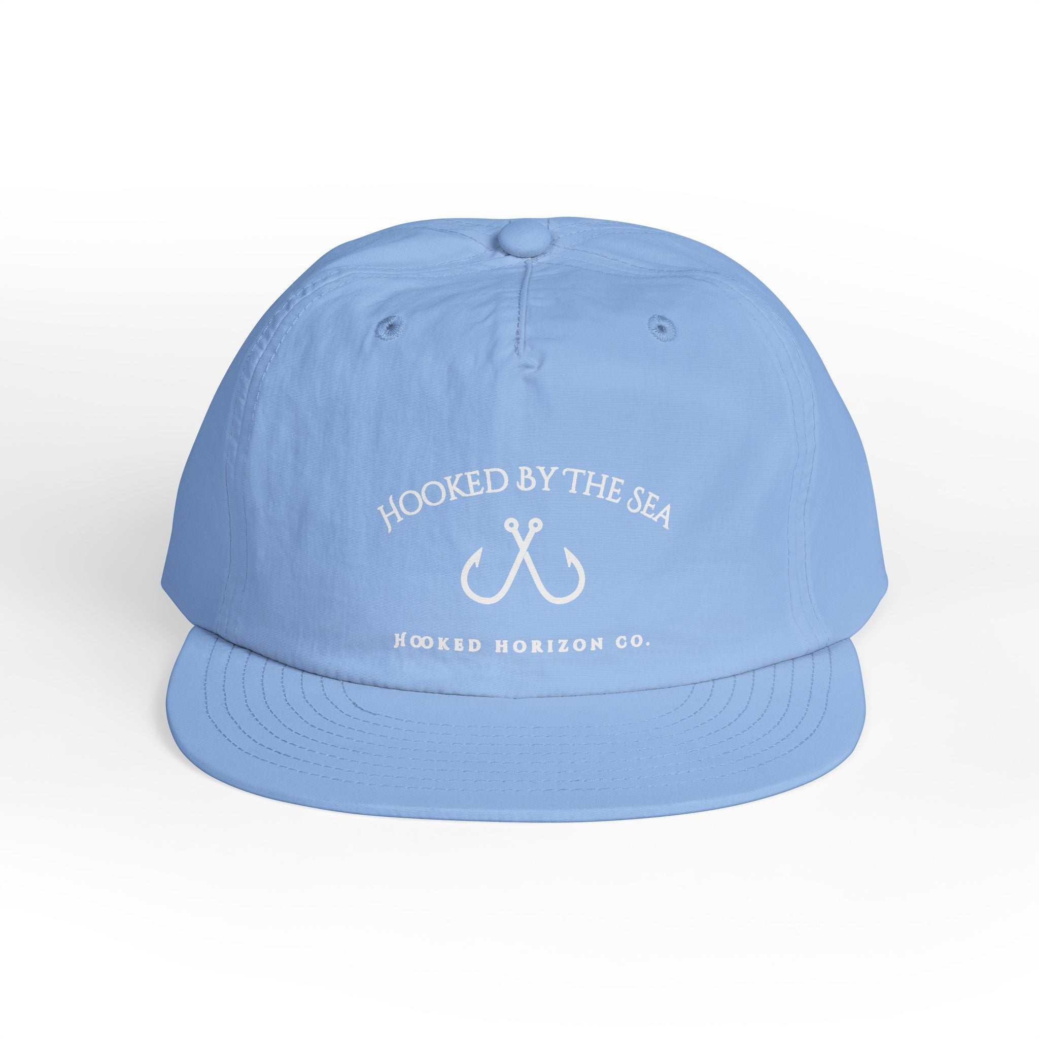 Quick Dry Surf Cap Hooked Horizon Co. — Light Weight, Multiple Color Variations Beachy Vibes Snapback Hat for Surf Lovers, Summer Fashion, Ocean Enthusiasts, Gift for Surfers, Vacation Style