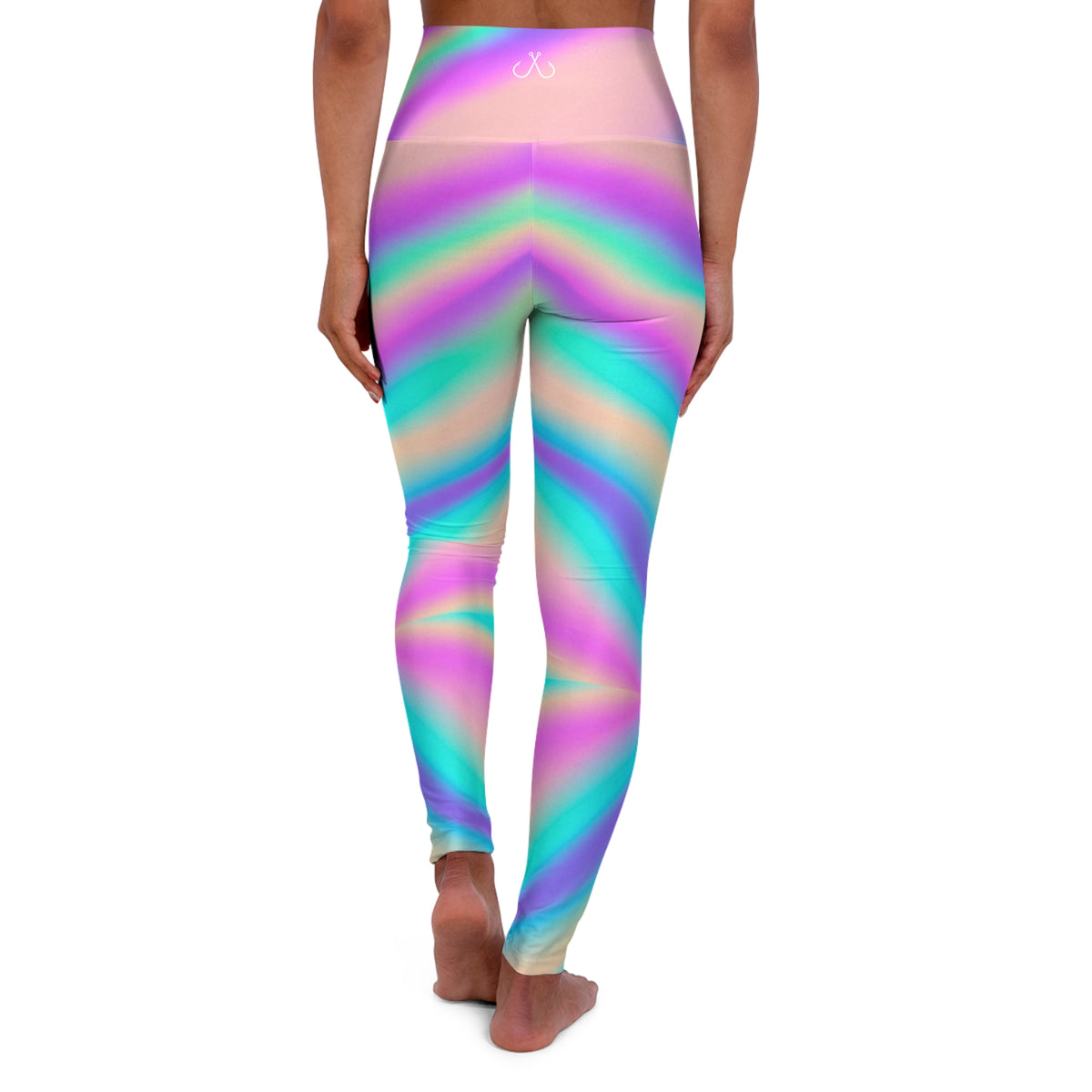 Rainbow High Waisted Yoga Leggings - Purple, Comfortable Activewear, Fitness Pants, Ideal for Gym, Yoga, and Weekend Brunch