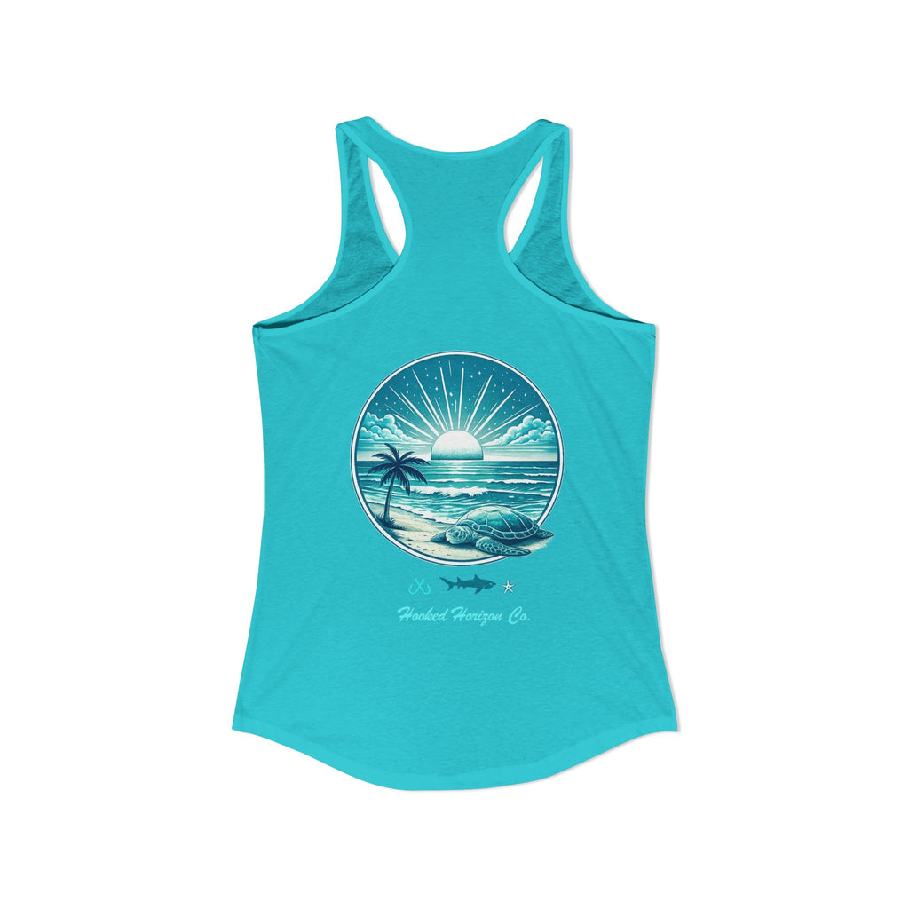 Sea Turtle & Sunset– Hooked Horizon Co. Gifts for Ocean Lovers, Nautical Fashion, Everyday Comfort, Perfect Gift for Her