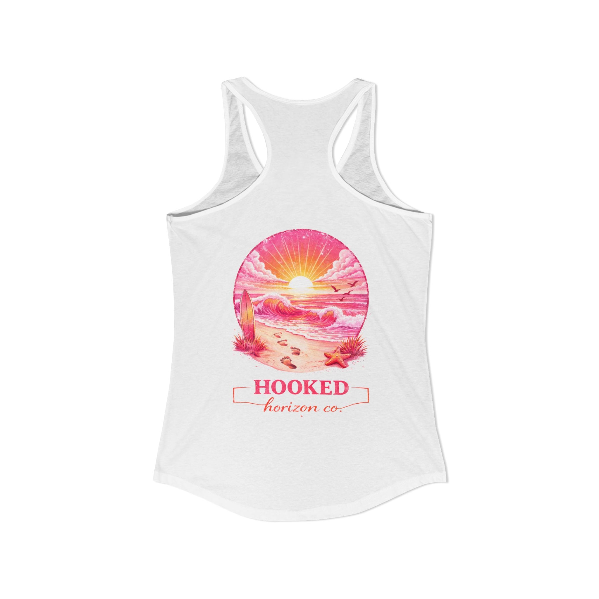 Pink Sunset Hooked Horizon Co. Tank– Gifts for Ocean Lovers, Nautical Fashion, Everyday Comfort, Perfect Gift for Her