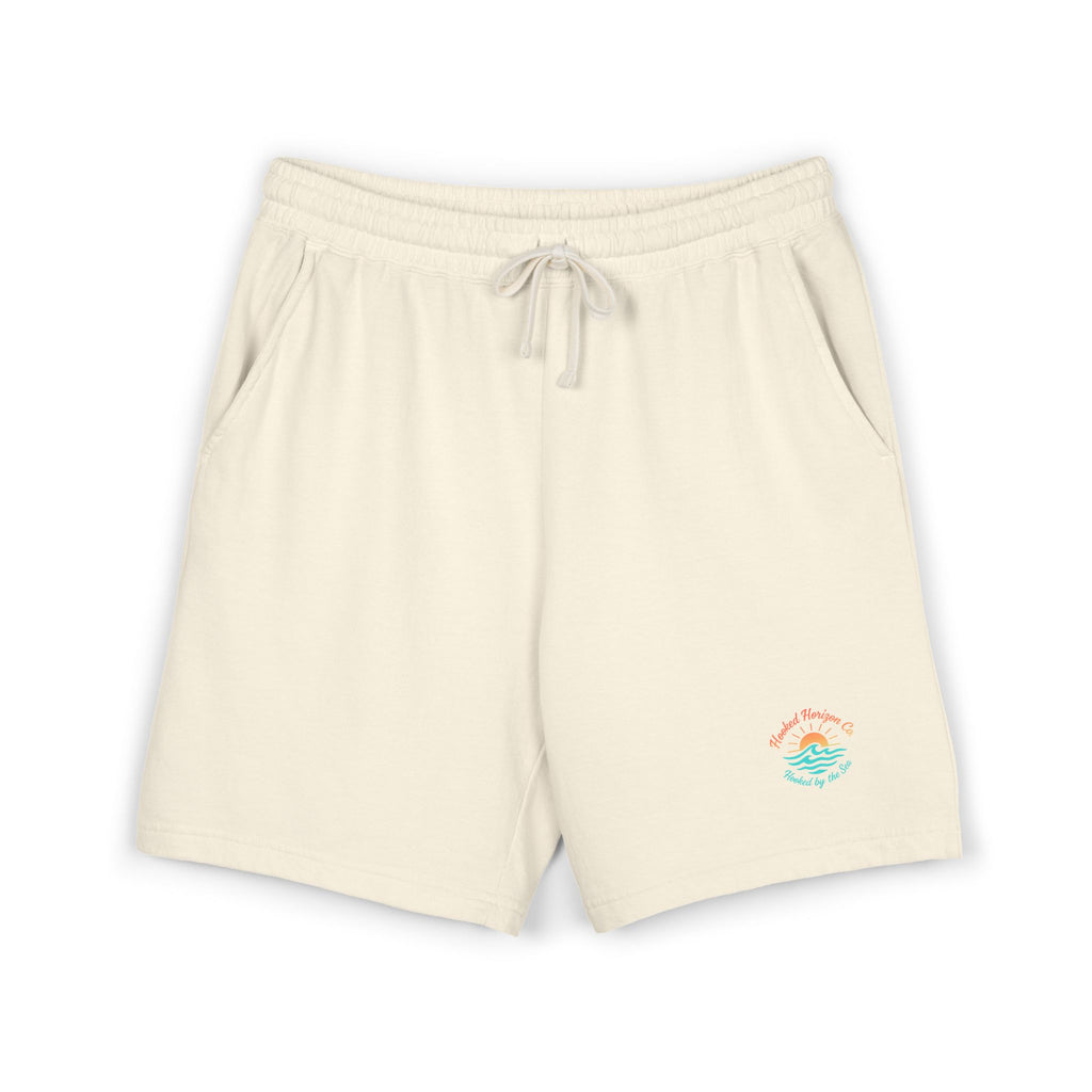 Hooked Horizon Co.  — Ultra Soft Fleece Sweat Shorts — Lightweight Garment-Dyed Lounge Shorts