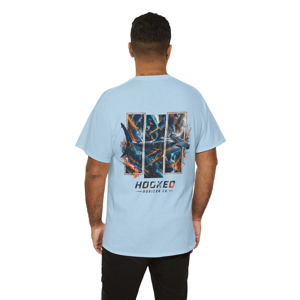 Hammer Head Hooked Horizon Co Tee—Ocean Graphic Tee — "Beloved" Ray Design