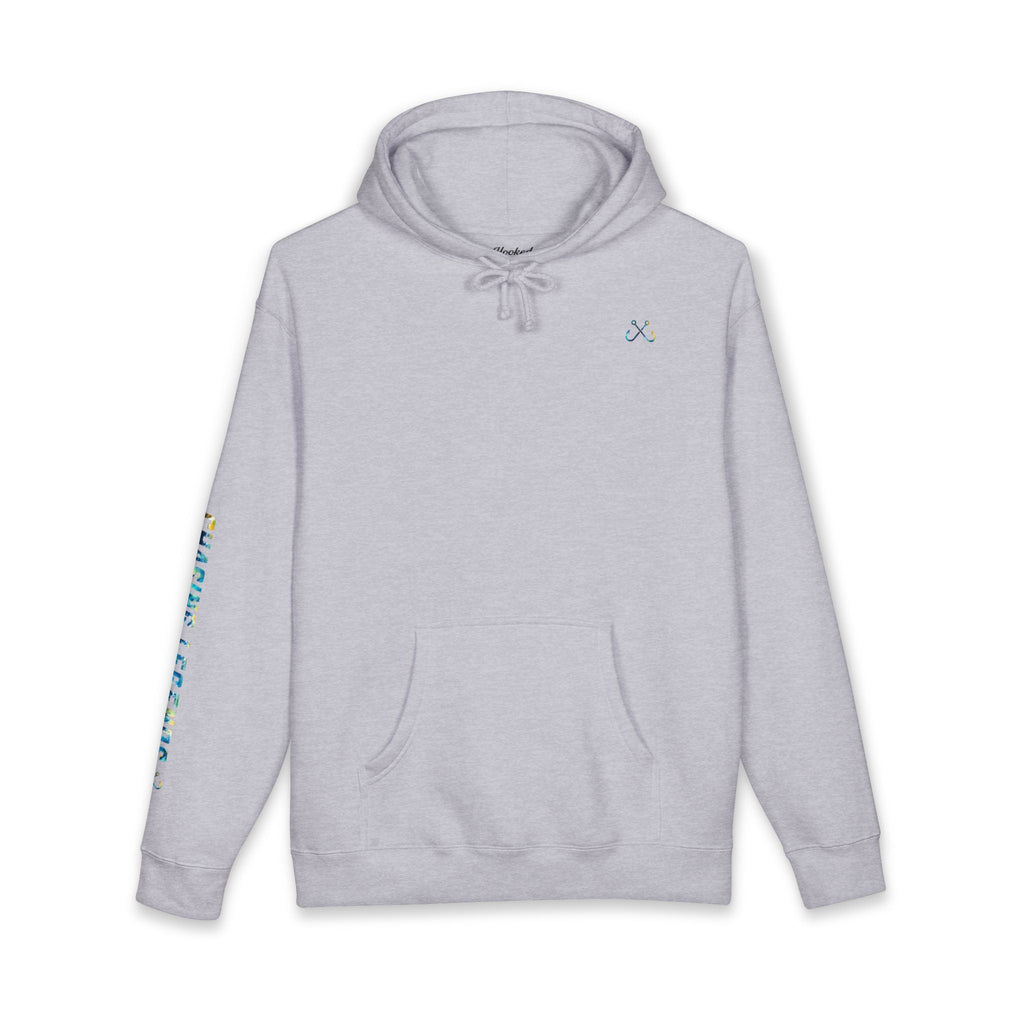 Bull Shark Hoodie Hooked Horizon Co. — Fishing Back Graphic Hoodie, Multiple Color Variations