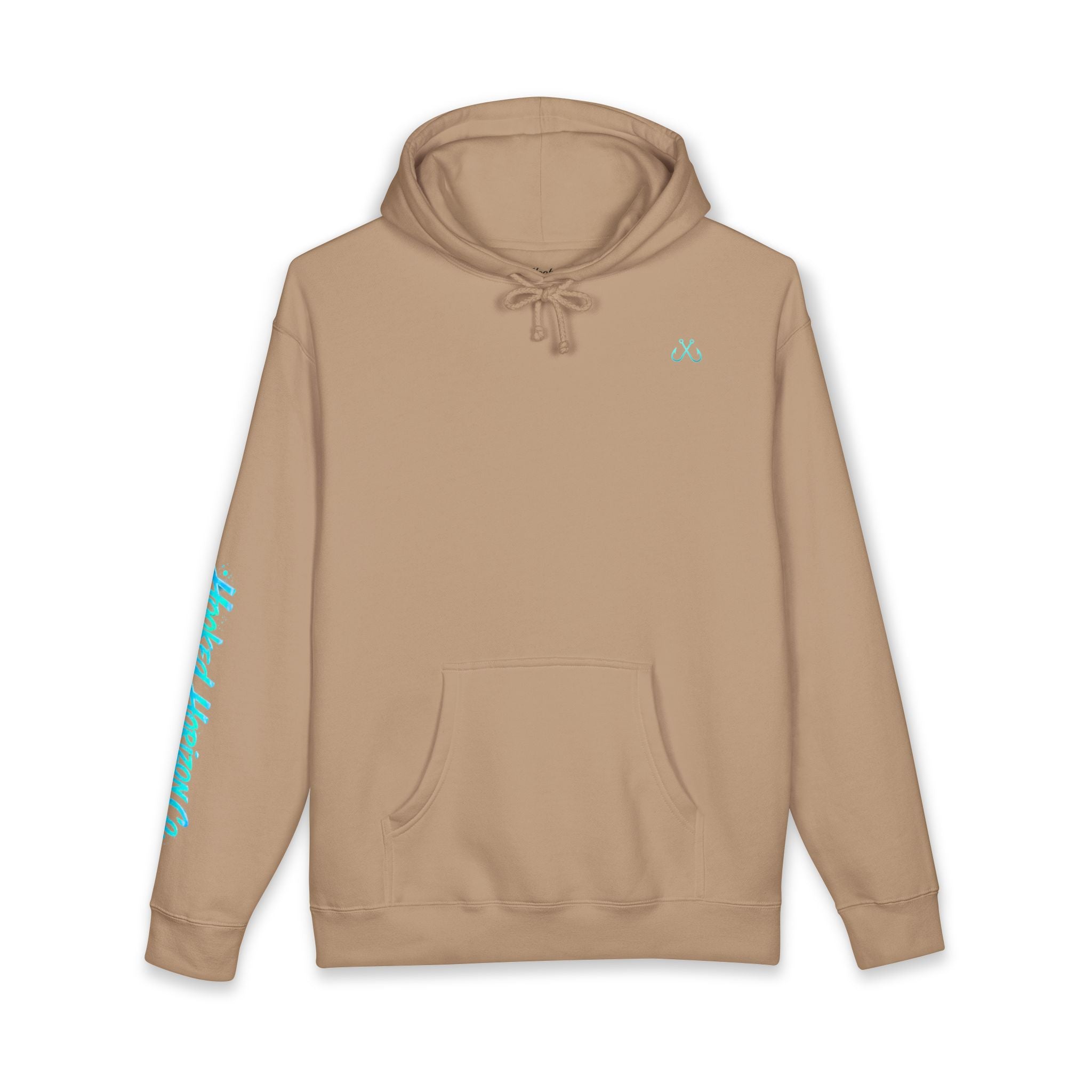 Sea Turtle & Sunset Hoodie Hooked Horizon Co. — Minimal Fishing Back Graphic Hoodie, Multiple Color Variations
