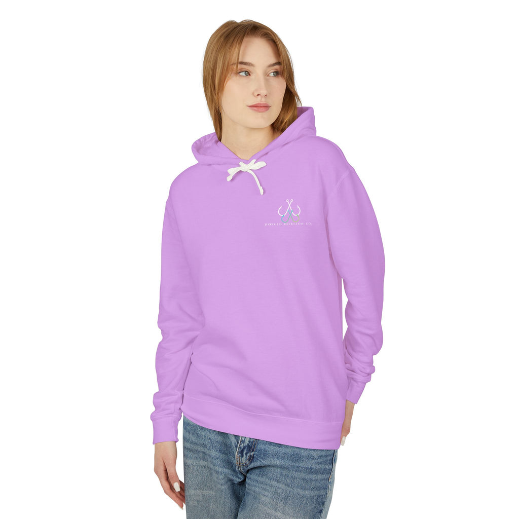 Hooked Horizon Co Unisex Lightweight Hoodie with Deep Drift Design | Perfect for Fishermen, Beach Lovers, Casual Outings, Gift for Him/Her, Nautical Style,  Ocean Lover Gifts