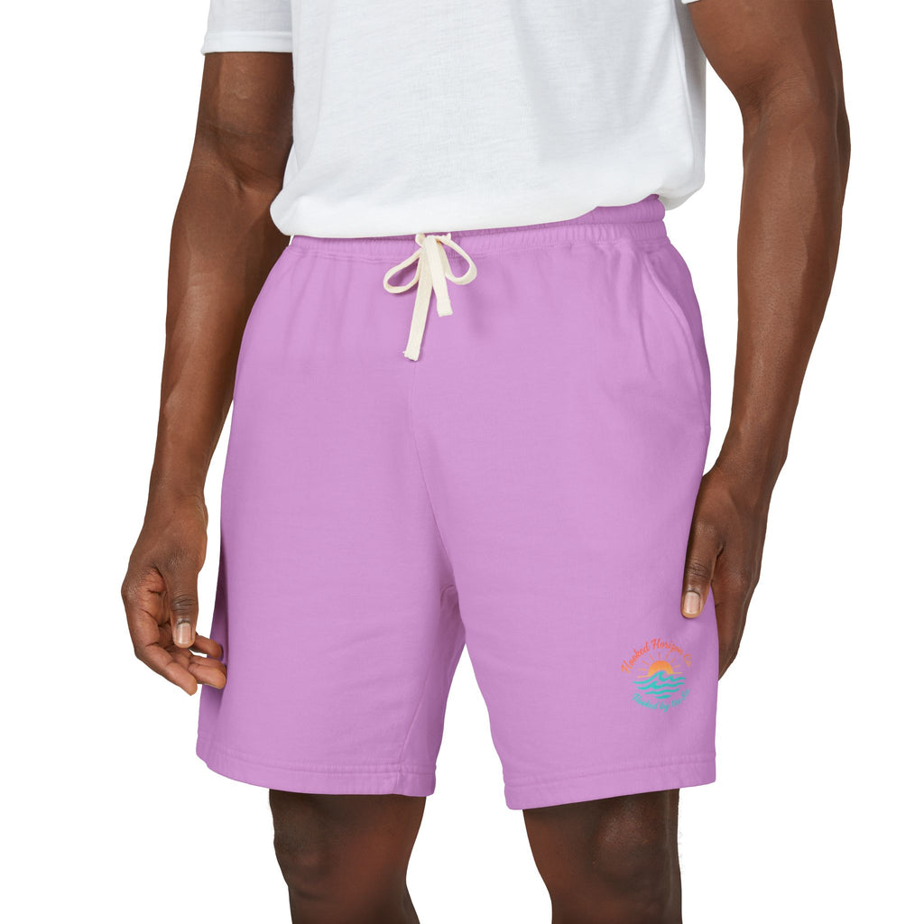 Hooked Horizon Co.  — Ultra Soft Fleece Sweat Shorts — Lightweight Garment-Dyed Lounge Shorts