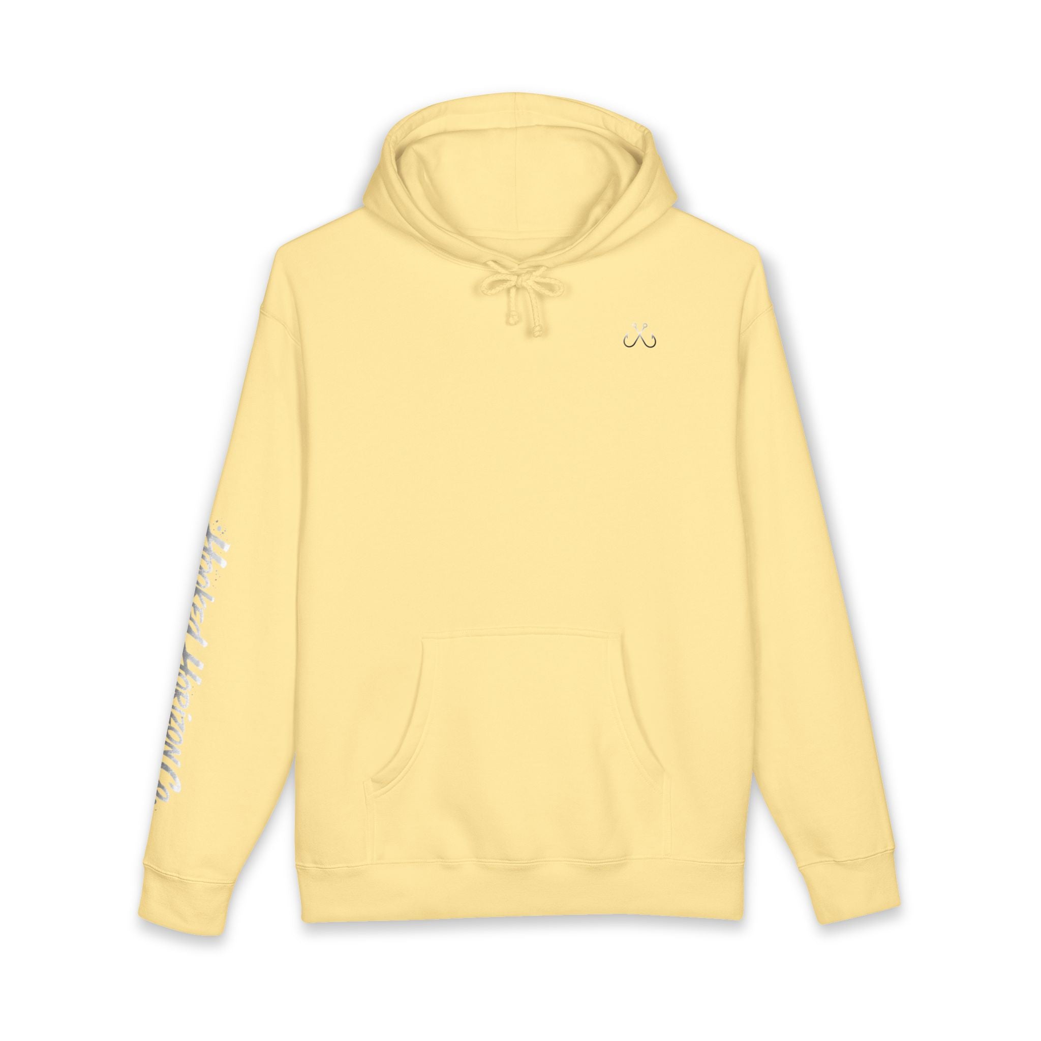 Lion Fish Skeleton Hoodie Hooked Horizon Co. — Minimal Skeletal Fish Back Graphic Hoodie, Multiple Color Variations