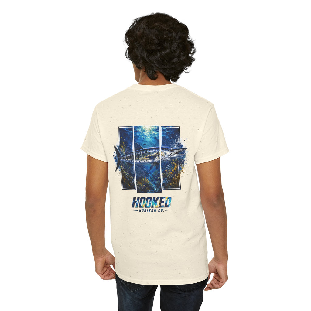 Barracuda Hooked Horizon Co Tee—Ocean Graphic Tee — "Beloved" Ray Design