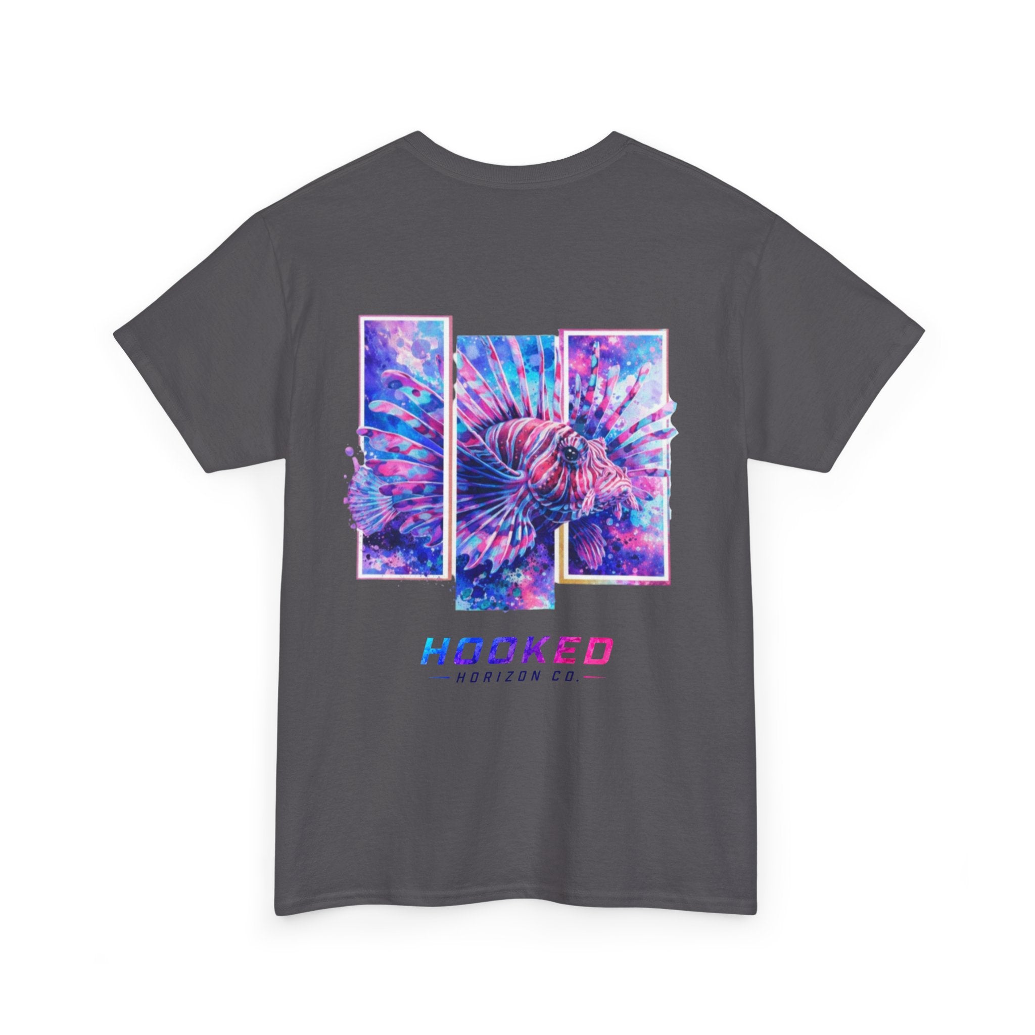 Lion Fish Hooked Horizon Co Tee—Ocean Graphic Tee — "Beloved" Ray Design