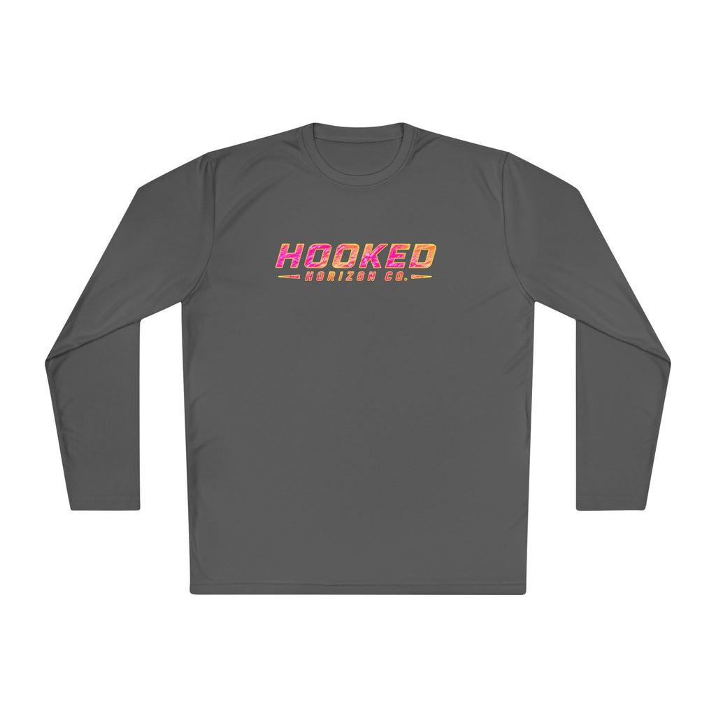 Moisture Wicking Classic Logo Tee In Pink—Horizon Co. Anchors Long Sleeve Tee — Lightweight Fishing Shirt