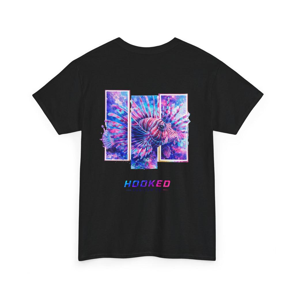 Lion Fish Hooked Horizon Co Tee—Ocean Graphic Tee — "Beloved" Ray Design
