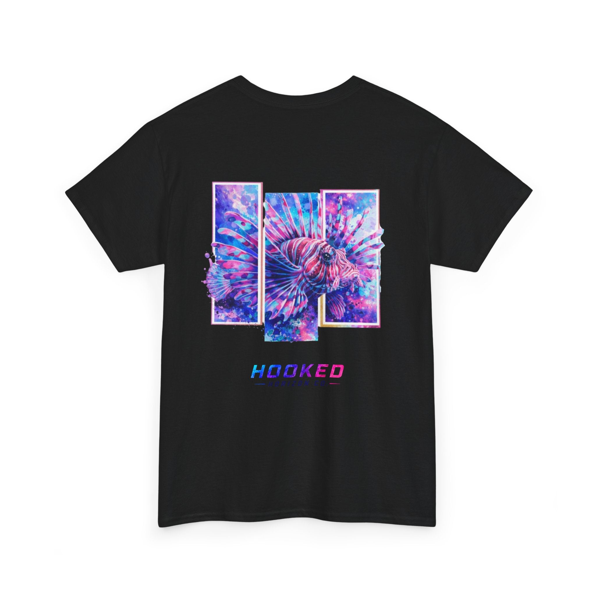 Lion Fish Hooked Horizon Co Tee—Ocean Graphic Tee — "Beloved" Ray Design
