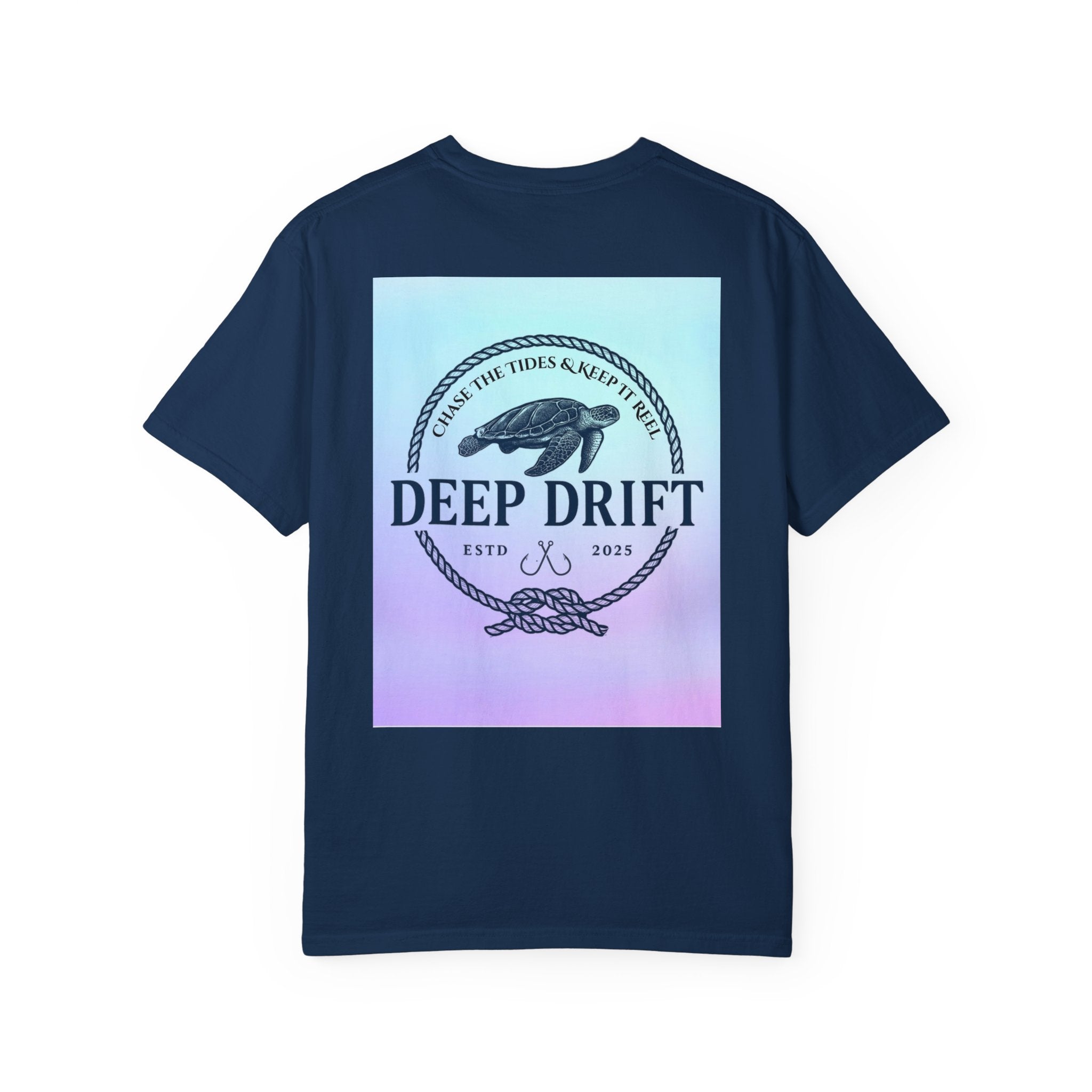 Turtle Ocean Tee, Deep Drift— Hooked Horizon Co.  Angler Gifts Ocean Lover Gifts