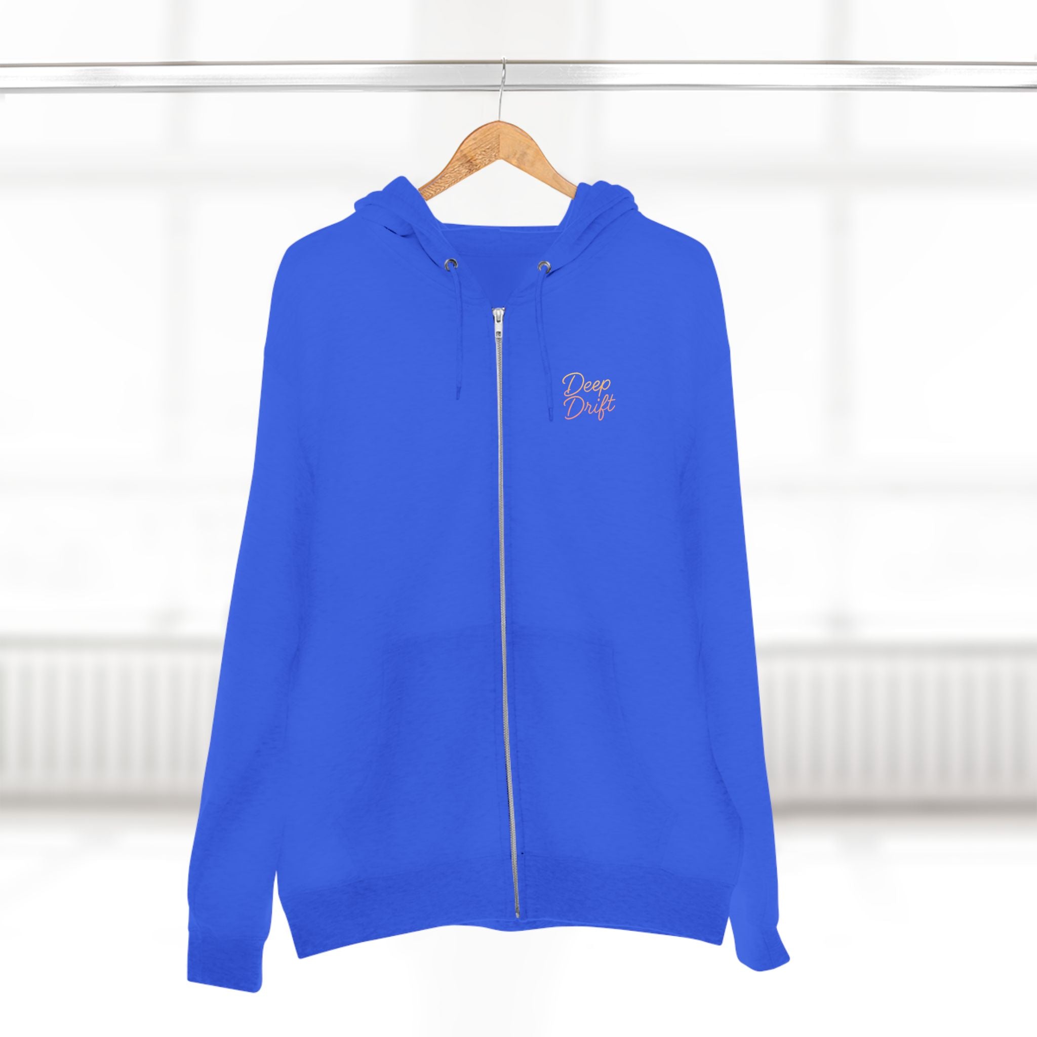 Turtle "Keep It Reel" Deep Drift–Hooked Horizon Co. Unisex Zip Hoodie for Ocean Lovers, Nautical Fashion, Cool Weather Gear, Everyday Comfort, Perfect Gift