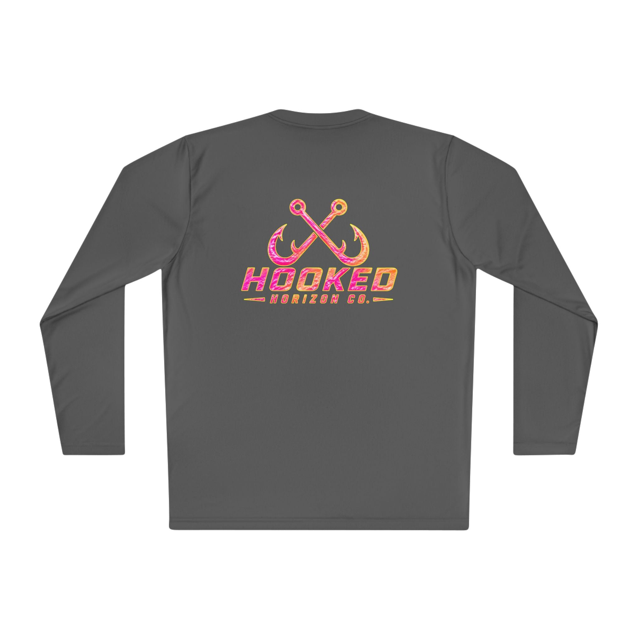 Moisture Wicking Classic Logo Tee In Pink—Horizon Co. Anchors Long Sleeve Tee — Lightweight Fishing Shirt
