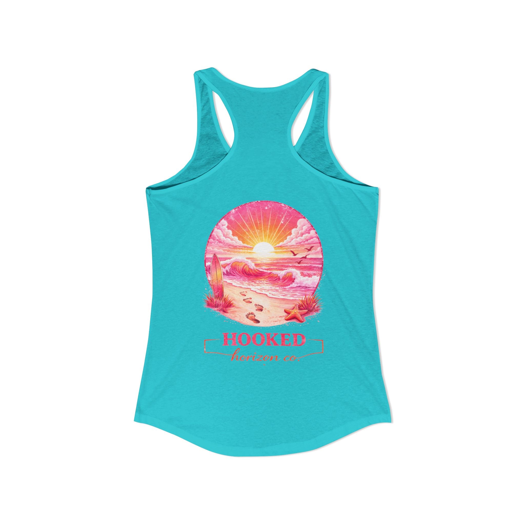 Pink Sunset Hooked Horizon Co. Tank– Gifts for Ocean Lovers, Nautical Fashion, Everyday Comfort, Perfect Gift for Her