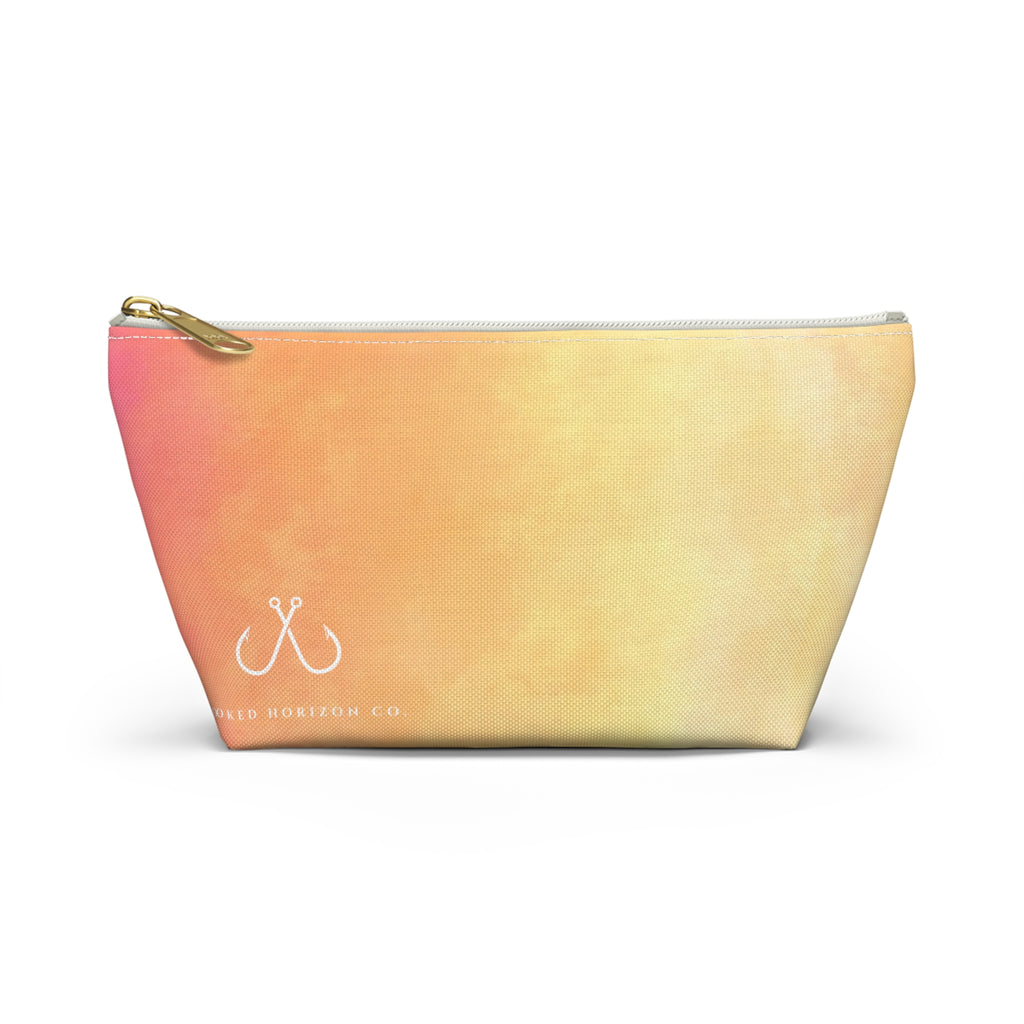 Pink To Orange Ombre Vibrant Gradient Accessory Pouch | Makeup Bag, Travel Organizer, Gift for Her, Beach Essentials, Stylish Storage