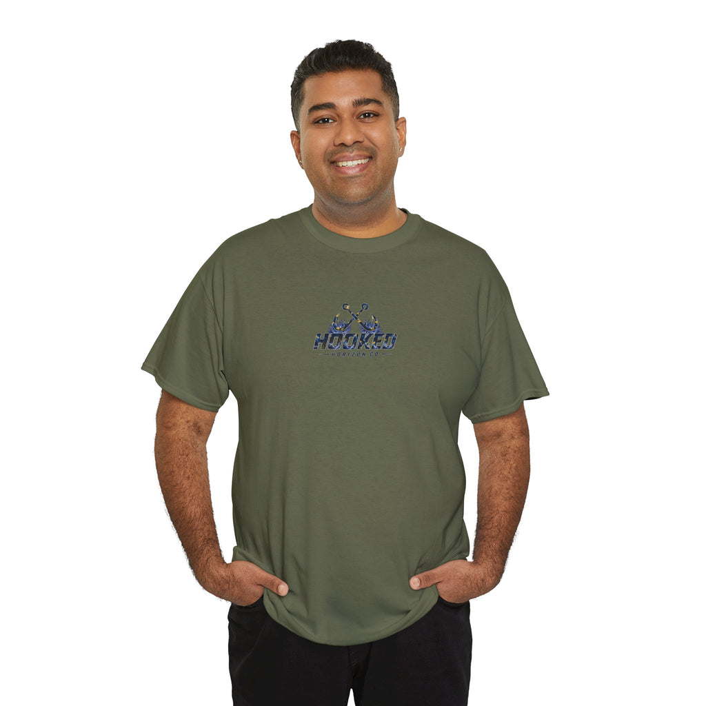 Sail Fish Hooked Horizon Co Tee—Ocean Graphic Tee — "Beloved" Ray Design