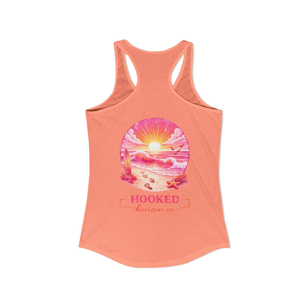 Pink Sunset Hooked Horizon Co. Tank– Gifts for Ocean Lovers, Nautical Fashion, Everyday Comfort, Perfect Gift for Her