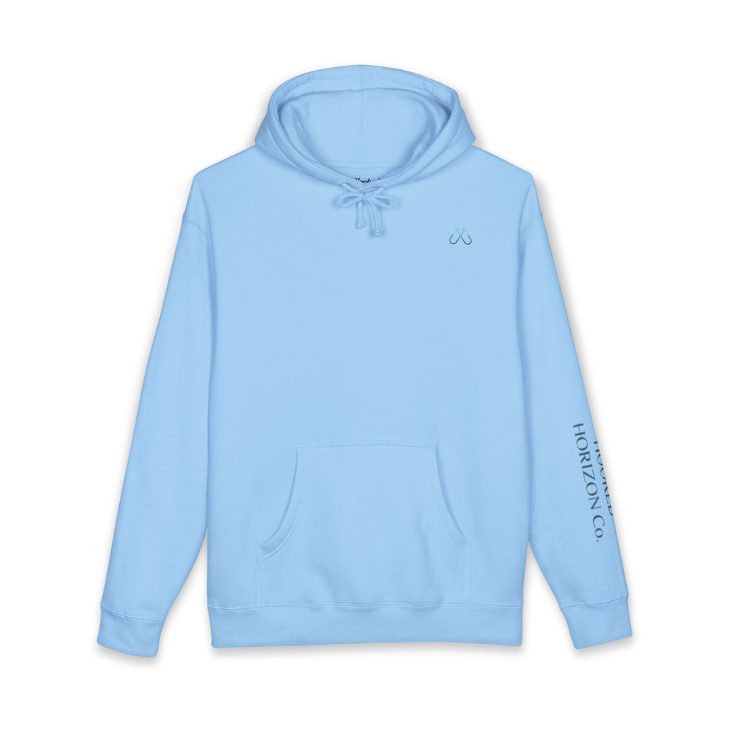 Manta Ray Hoodie Hooked Horizon Co. — Fishing Back Graphic Hoodie, Multiple Color Variations