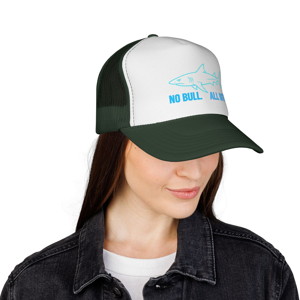 No Bull All Bite Shark Trucker Cap — Fishing & Beach Hat