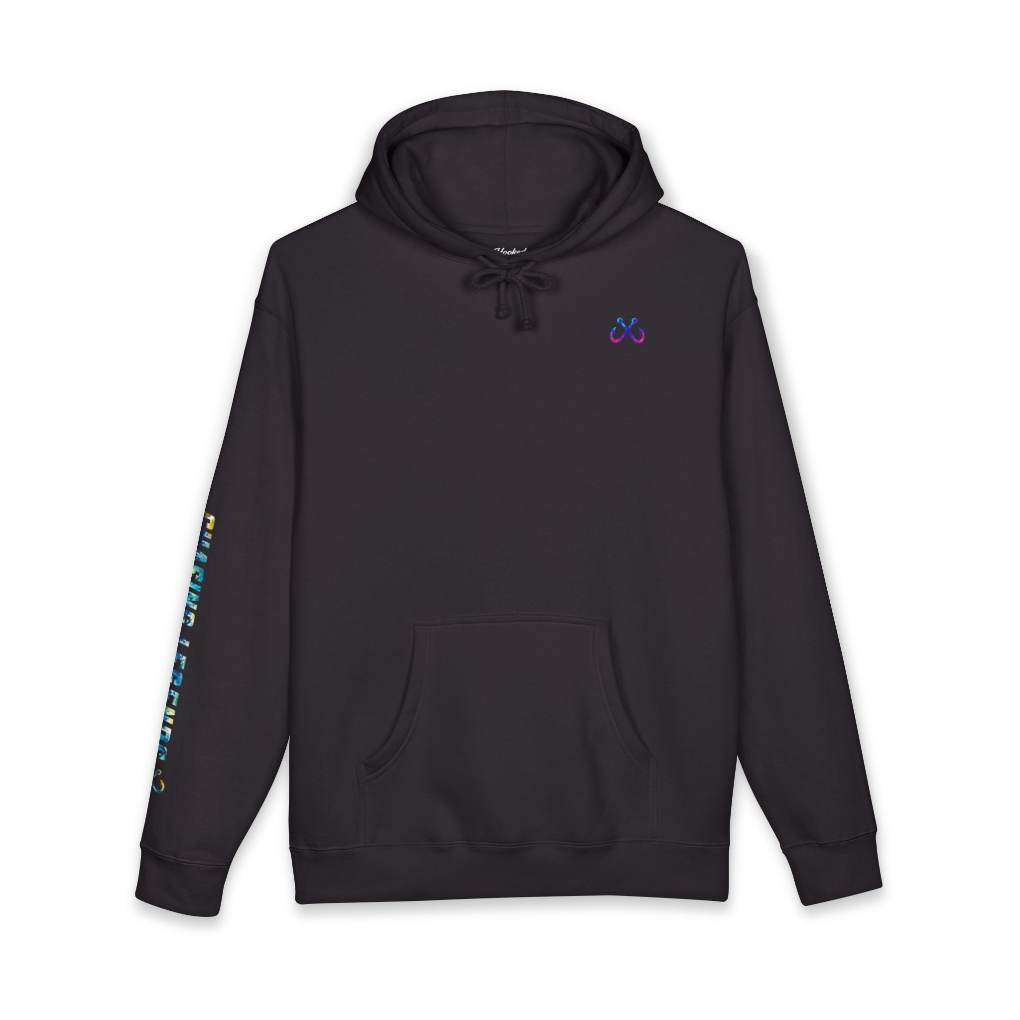 Bull Shark Hoodie Hooked Horizon Co. — Fishing Back Graphic Hoodie, Multiple Color Variations