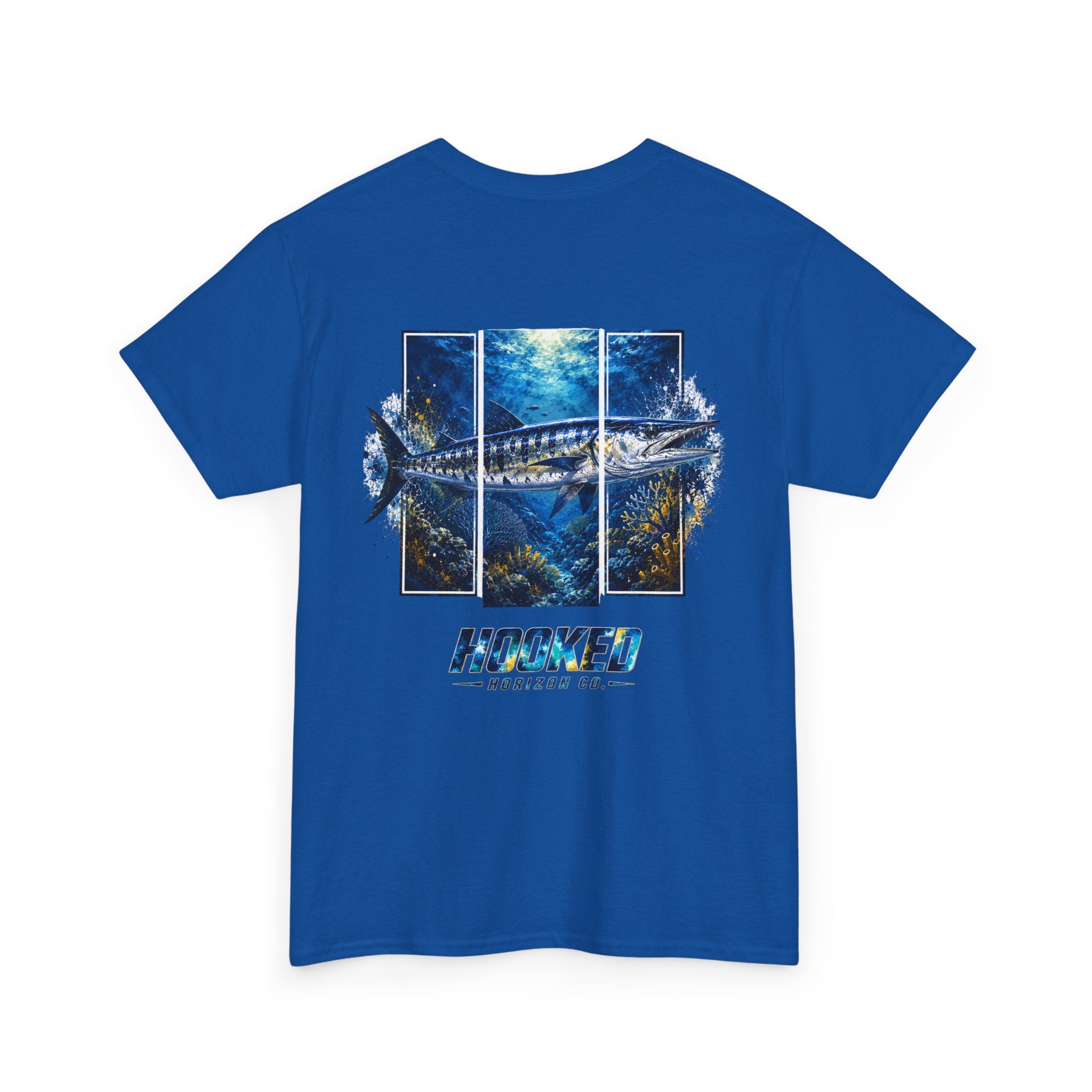 Barracuda Hooked Horizon Co Tee—Ocean Graphic Tee — "Beloved" Ray Design