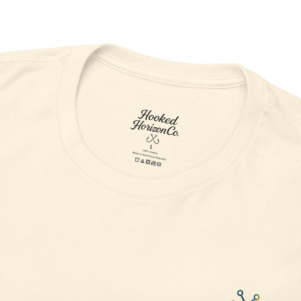Bull Shark Hooked Horizon Co Tee—Ocean Graphic Tee — "Beloved" Ray Design