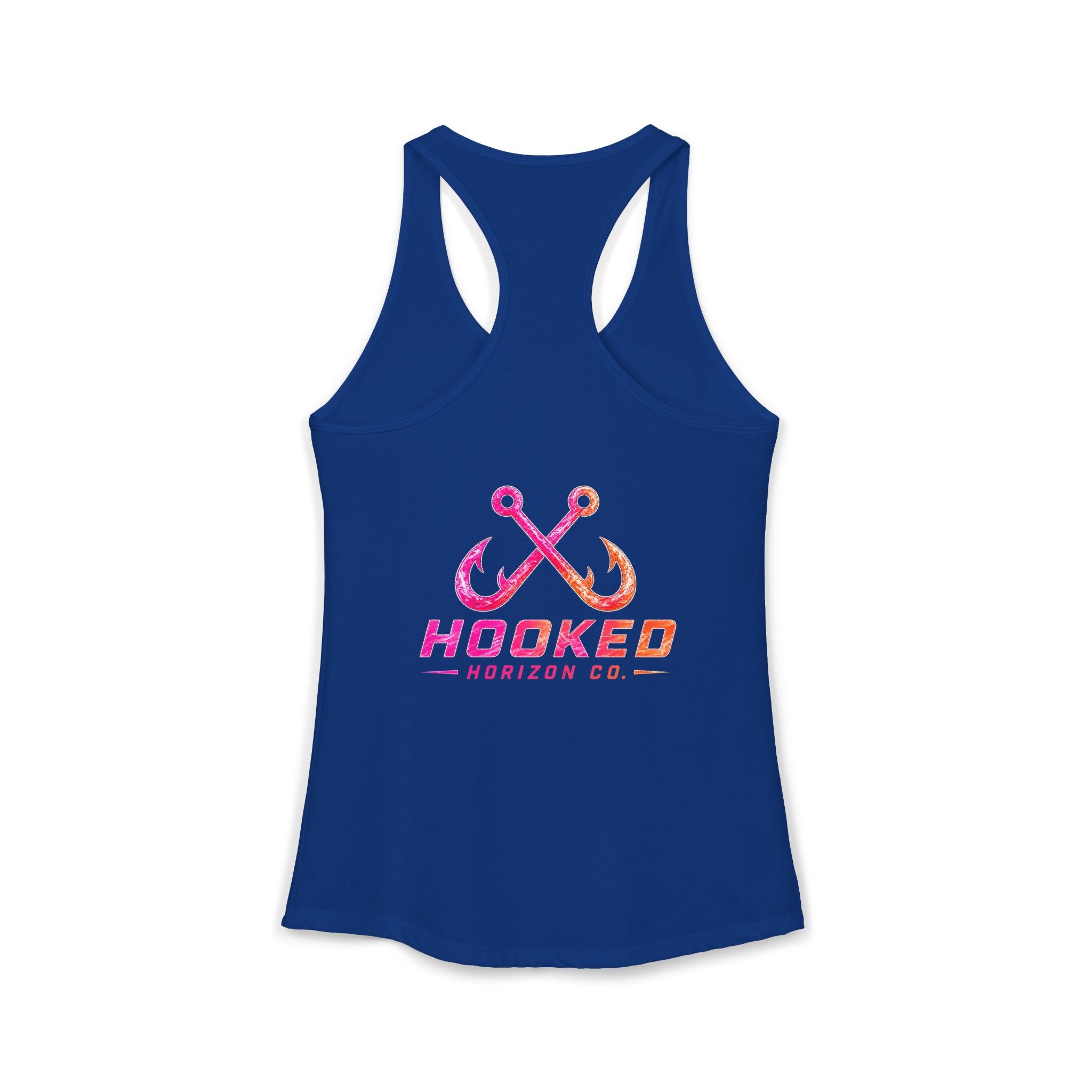 Hot Pink & Peach Hooked Horizon Co.— Soft Women's Ideal Racerback Tank