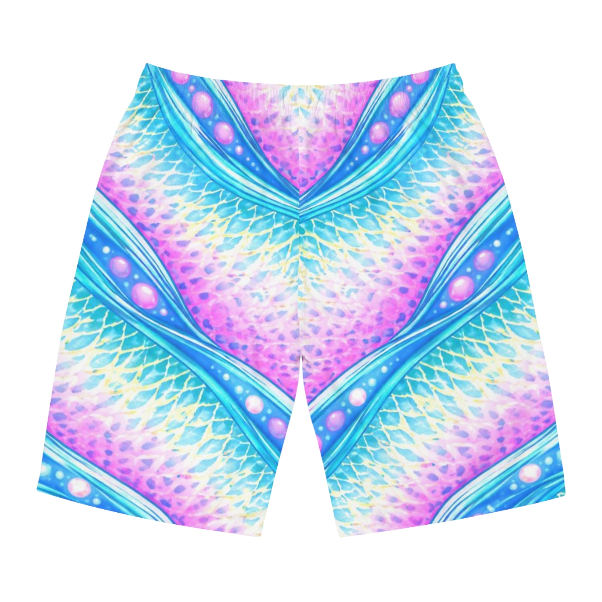 Parrot Fish Ocean-Inspired Board Shorts, Swimwear for Beach Days, Summer Vacations, Pool Parties, Surfing Attire, Water Sports