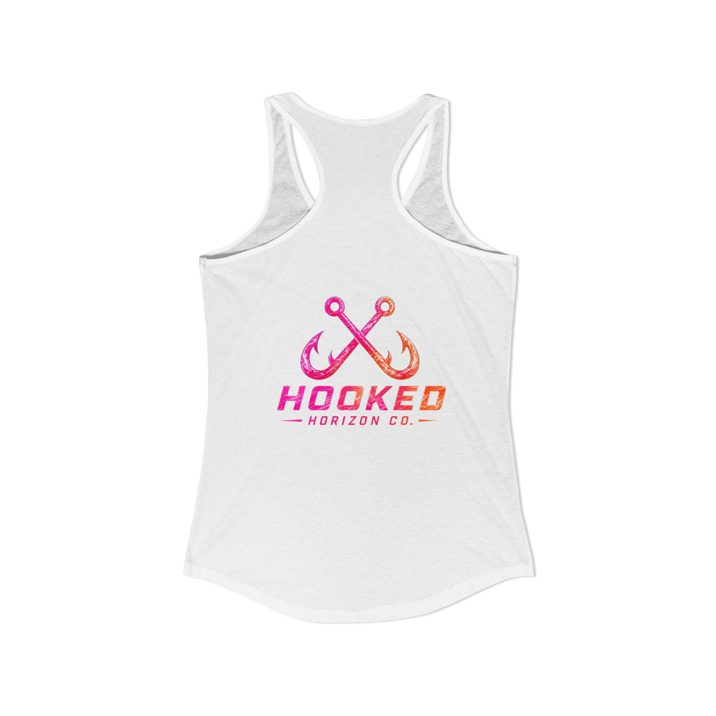 Hot Pink & Peach Hooked Horizon Co.— Soft Women's Ideal Racerback Tank