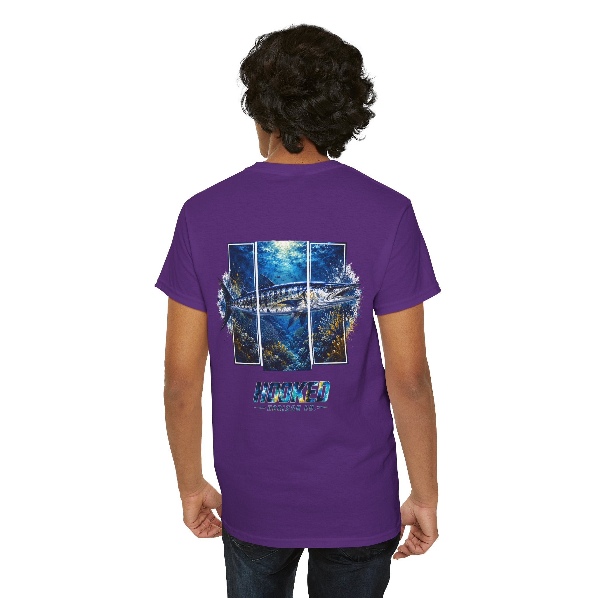 Barracuda Hooked Horizon Co Tee—Ocean Graphic Tee — "Beloved" Ray Design