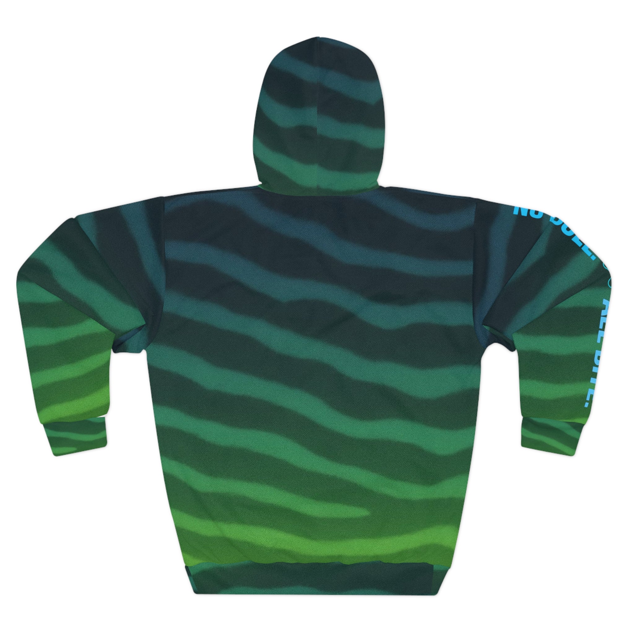 Emerald Green Tiger Shark Hoodie — Neon Ombre Pullover