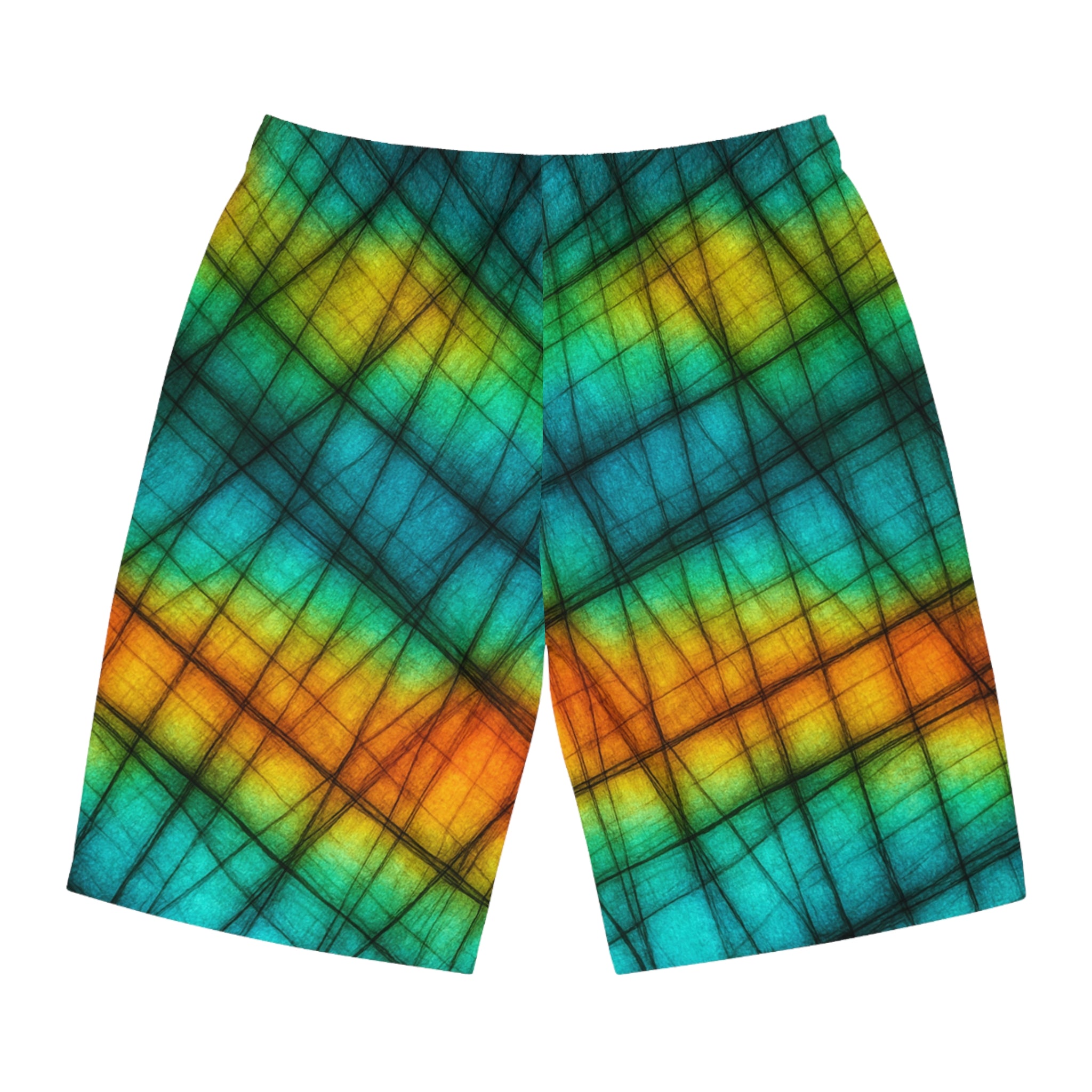 Reflexion Of Light Ocean-Inspired Board Shorts, Swimwear for Beach Days, Summer Vacations, Pool Parties, Surfing Attire, Water Sports