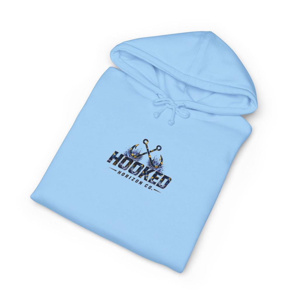 Sail Fish Hoodie Hooked Horizon Co. — Fishing Back Graphic Hoodie, Multiple Color Variations