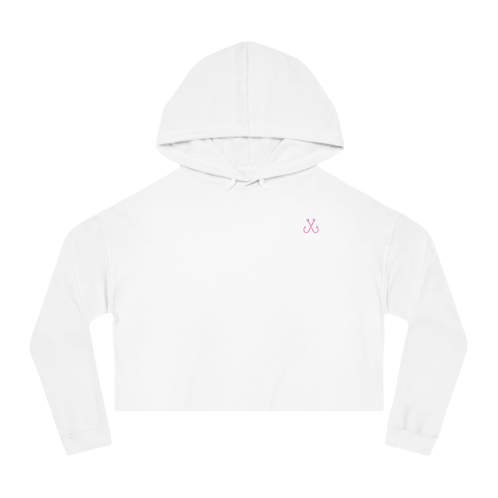 Turtle Cropped Hoodie — "Deep Drift on the Water" Fishing Graphic