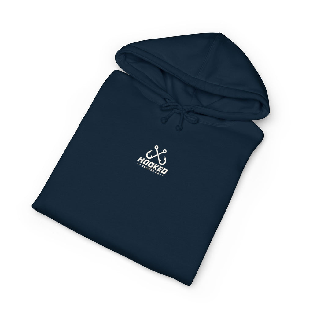 USA Manta Ray Hoodie Hooked Horizon Co. — Fishing Back Graphic Hoodie, Multiple Color Variations