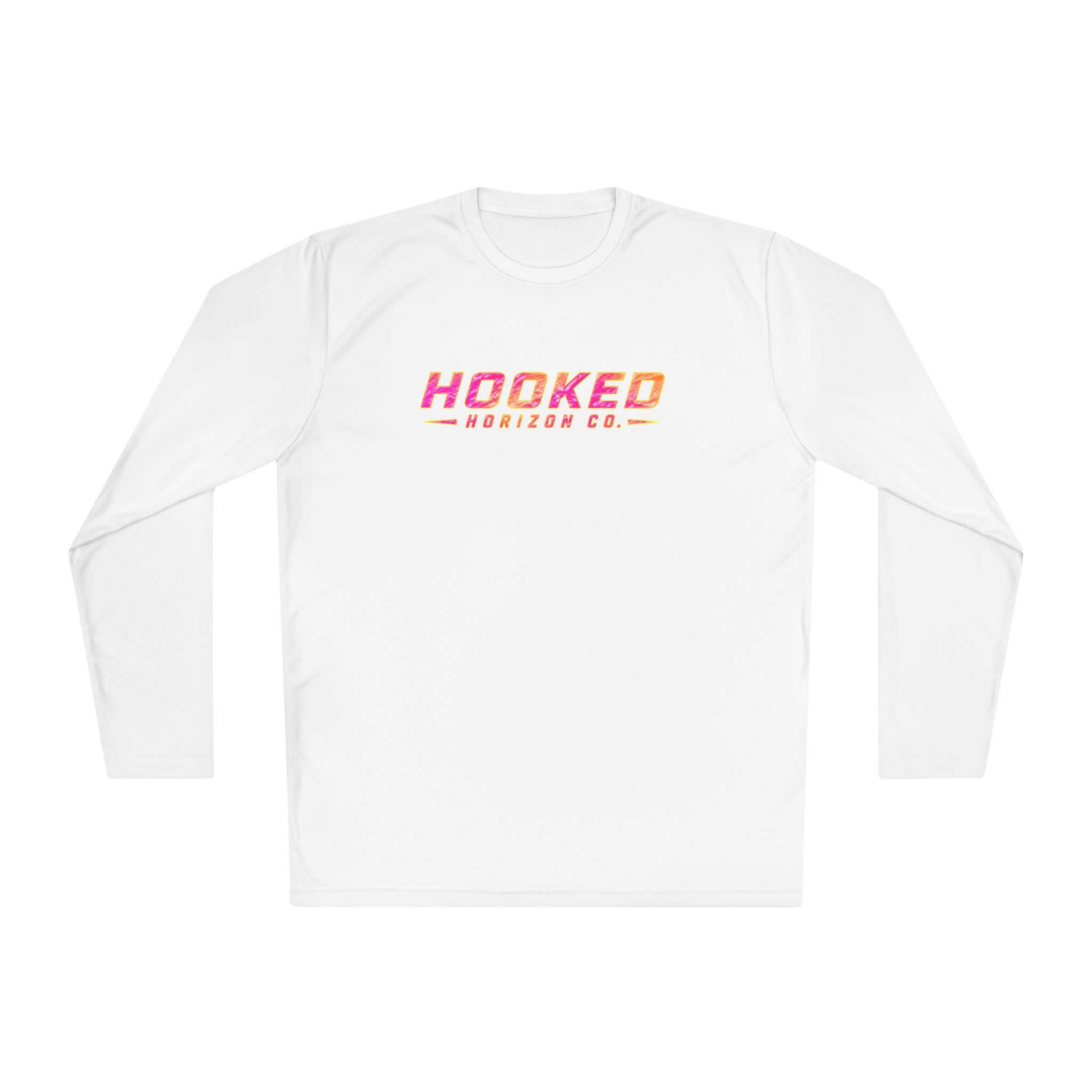 Moisture Wicking Classic Logo Tee In Pink—Horizon Co. Anchors Long Sleeve Tee — Lightweight Fishing Shirt