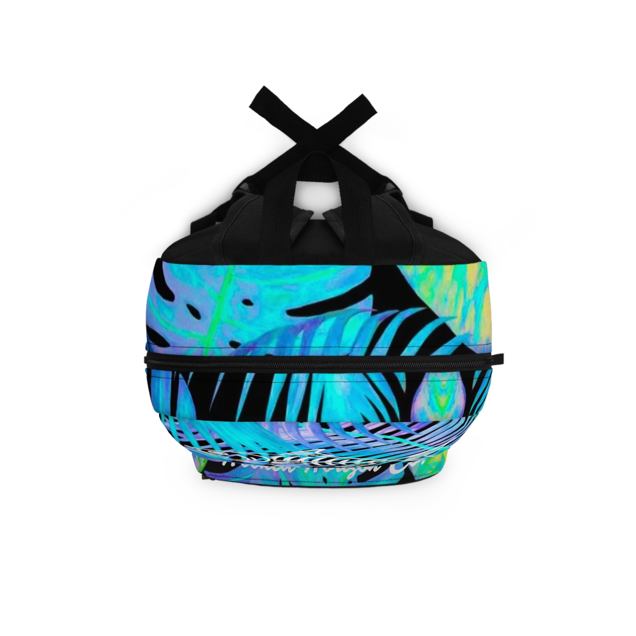 Tropical Fish Skeleton Backpack – 'Hooked Horizon Co.' Blue Leaf Beach Bag
