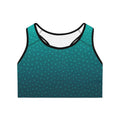 Teal Spotted Deep Drift Hooked Horizon Co. Stylish Sports Bra for Active Women, Workout Top, Gym Essential, Fitness Apparel, Athleisure Wear, Yoga Gear
