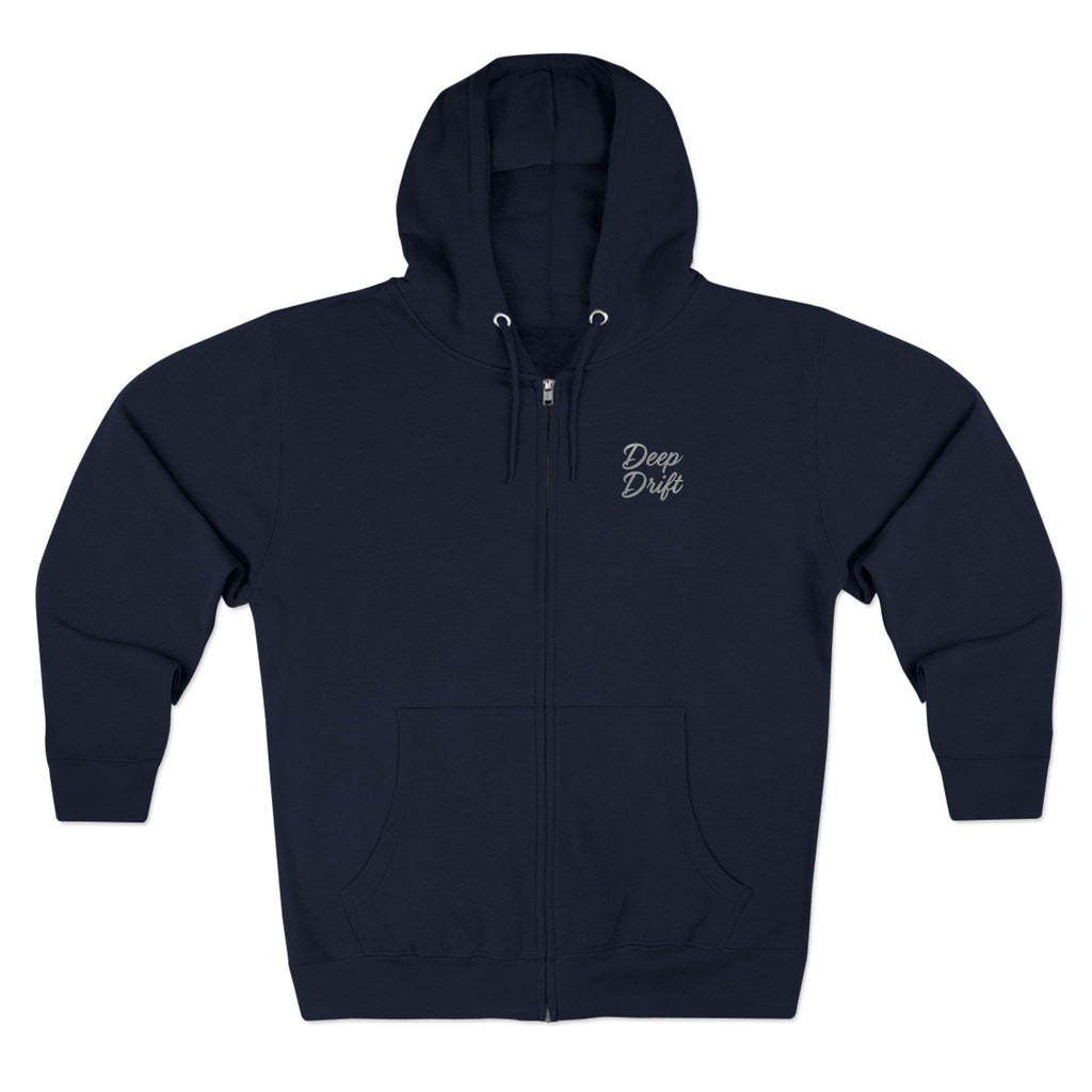Deep Drift Mahi Mahi Hooked Horizon Co. Unisex Zip Hoodie for Ocean Lovers, Nautical Fashion, Cool Weather Gear, Everyday Comfort, Perfect Gift