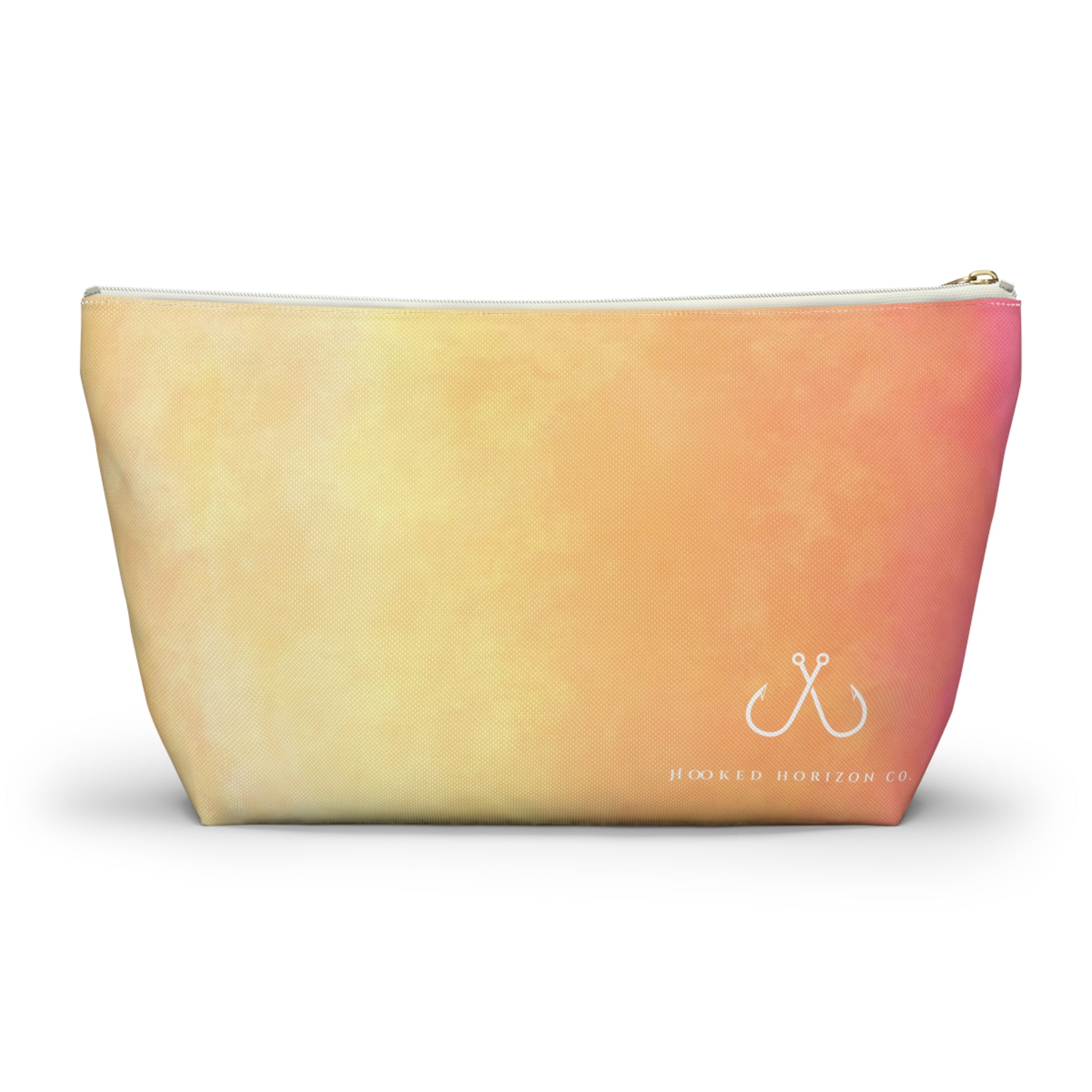 Pink To Orange Ombre Vibrant Gradient Accessory Pouch | Makeup Bag, Travel Organizer, Gift for Her, Beach Essentials, Stylish Storage
