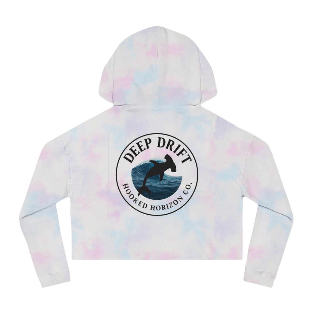 Hammer Head Shark Cropped Hoodie — Deep Drift Fishing Graphic