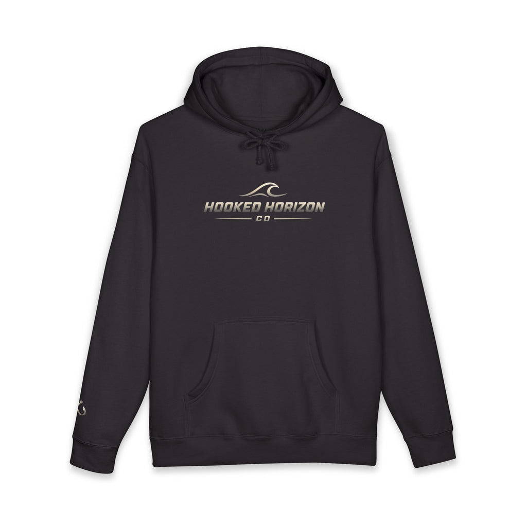 Wave Hoodie Hooked Horizon Co. — Fishing Back Graphic Hoodie, Multiple Color Variations