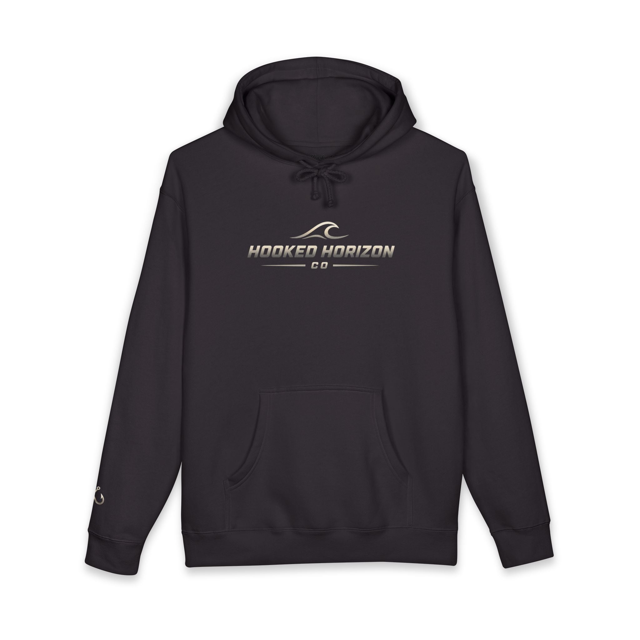 Wave Hoodie Hooked Horizon Co. — Fishing Back Graphic Hoodie, Multiple Color Variations