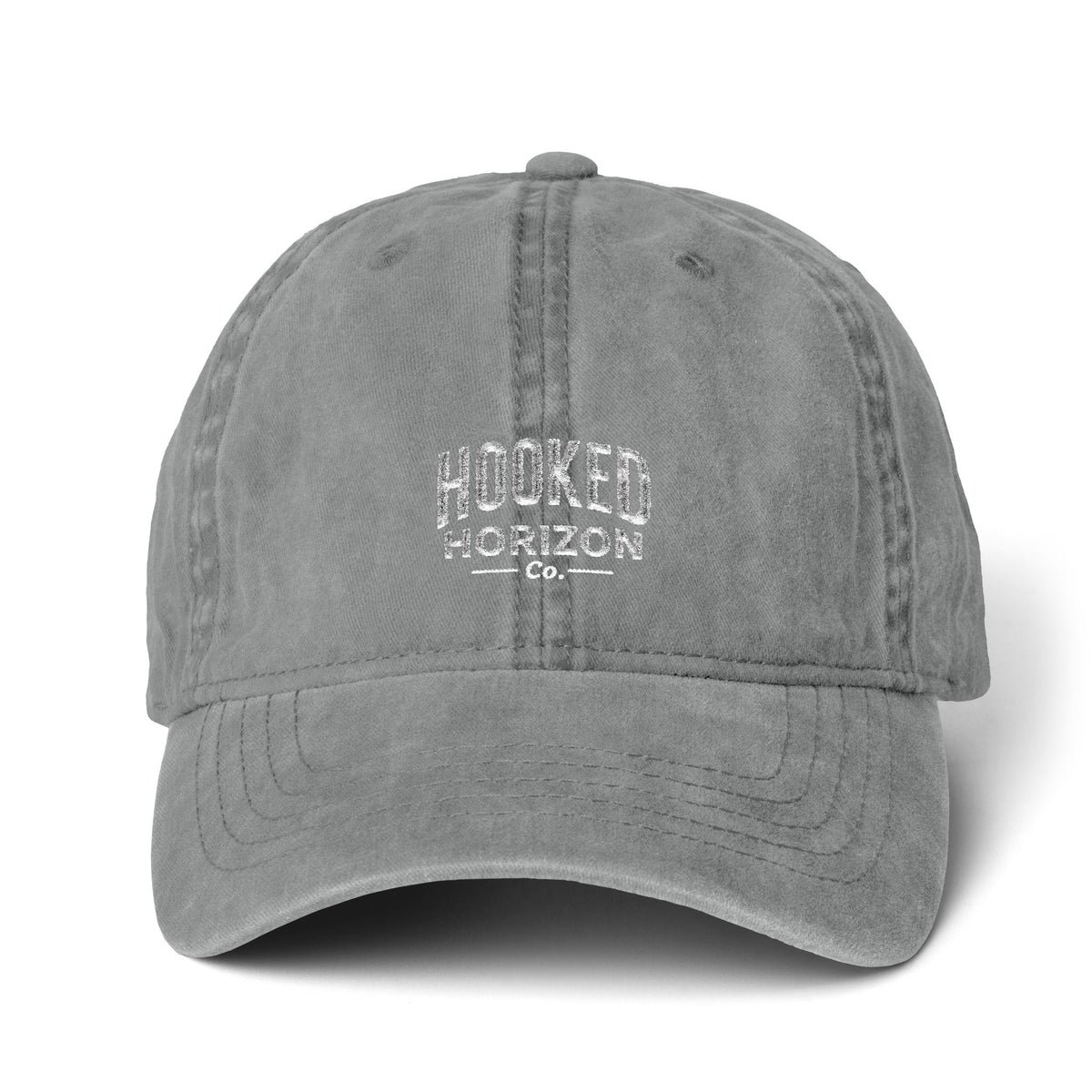 Hooked Horizon Co. — Multiple Color/Lining Variations Women's Pigment-Dyed Cap with Fashion Undervisor (Embroidery)
